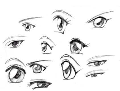 Cách Vẽ Mắt Anime Nam Nữ Đơn Giản Bằng Bút Chì Màu