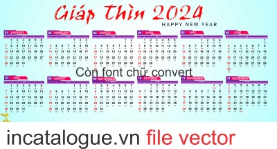 bộ số lịch 2024